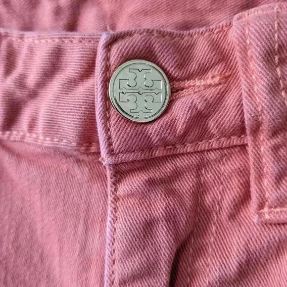 TORY BURCH Alexa Cropped Skinny Coral orange size 24 Stretch - Picture 7 of 15